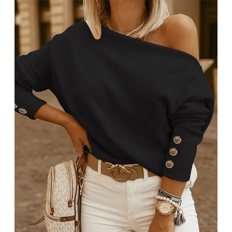 Off shoulder Long Sleeve Sweater